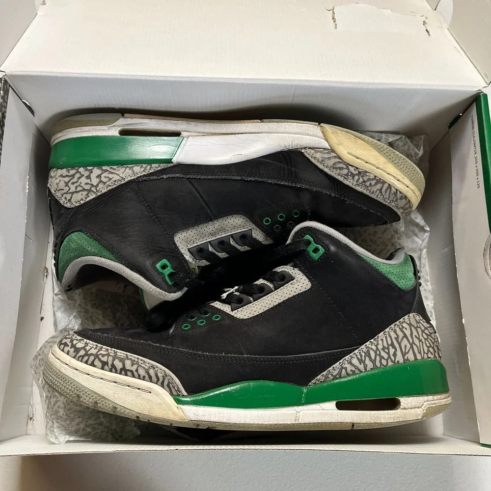 Jordan Air Jordan 3 Retro 10.5 Pine Green Black/Cement Grey/White CT8532-030